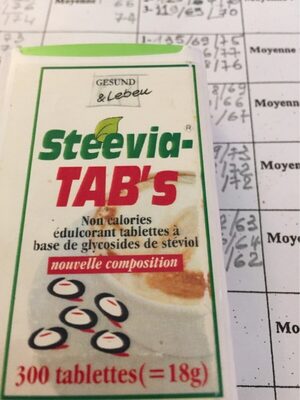 Steevia-TAB'S front packaging