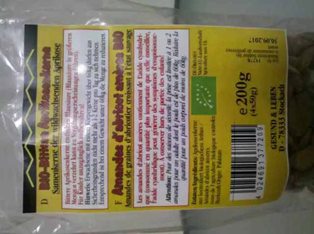Bio Bittere Aprikosenkerne ingredients label