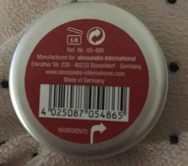 Alessandro Veggie Love ingredients label