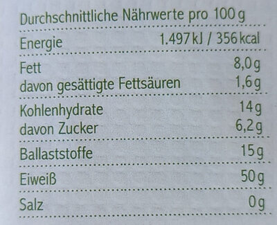 Soja Schnetzel medium nutrition facts table