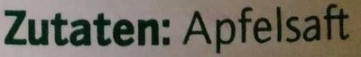 Apfelsaft klar (Direktsaft) ingredients label