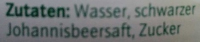 Johannisbeer-Nektar schwarz ingredients label