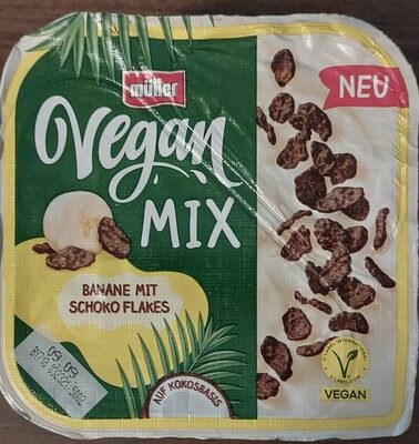 Vegan Mix Banane mit Schoko Flakes front packaging