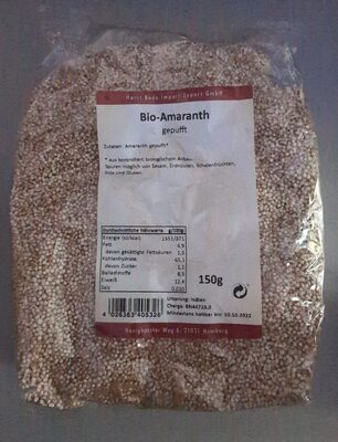 Bio-Amaranth gepufft front packaging