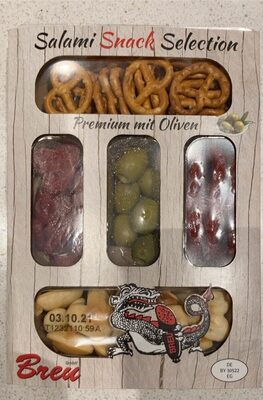Salami Snack Selection mit Oliven