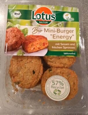 Bio Mini-Burger "Energy" front packaging