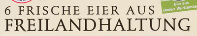 6 frische Eier aus Freilandhaltung ingredients label