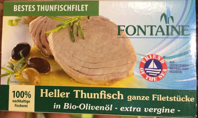 Heller Thunfisch, ganze Filetstücke, in Bio-Olivenöl