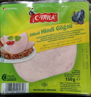 Dilimli Hindi Gögsü front packaging
