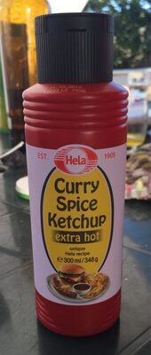 Curry spice ketchup extra hot front packaging