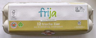 frija 12 frische Eier aus Bodenhaltung, Güteklasse A