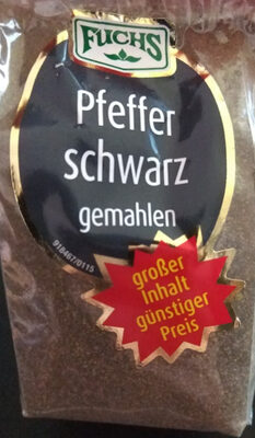 Pfeffer schwarz, gemahlen front packaging