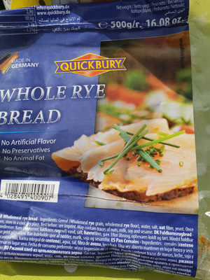 Quickbury Rye Bread