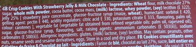Quickbury Soft Cake Fresa ingredients label
