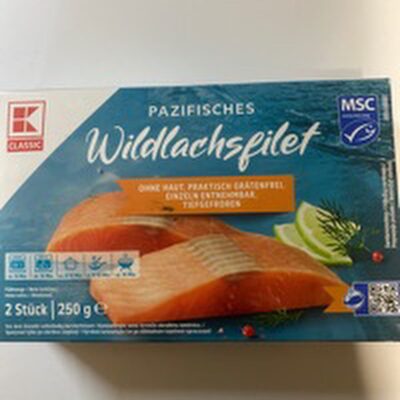 Pazifisches Wildlachsfilet front packaging