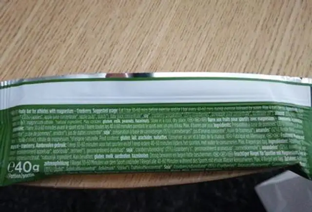 Powerbar Natural Energy Fruit Bar (40GR) - Frui. .. ingredients label