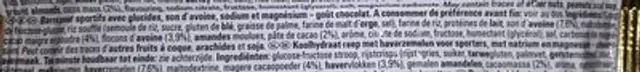 Barre Powerbar ingredients label