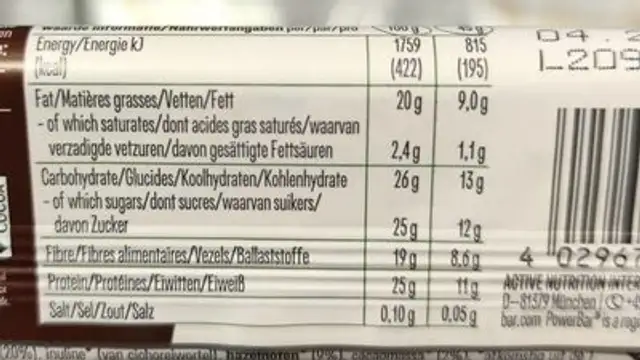 True organic protein hazelnut cocoa nutrition facts table