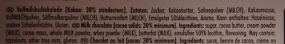 Kattetunger Mælkechokolade ingredients label