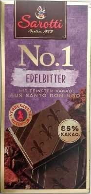 Sarotti Noble bitter with the finest cocoa from Santo Domingo front packaging