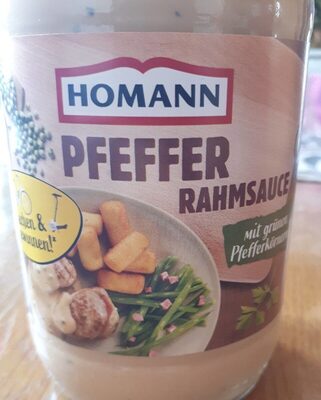 Pfeffer Rahmensauce mit grünen Pfefferkörnern front packaging