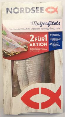 Matjesfilets nach nordischer Art mit Rapsölfilm, mit milder Rauchnote