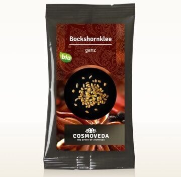 Bockshornklee, Bio, ganz, front packaging