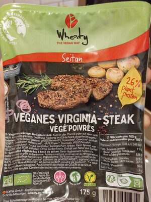 Végé poivrés - Veganes Virginia Steak au Seitan