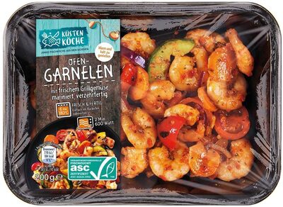 Ofengarnelen mit frischem Grillgemüse