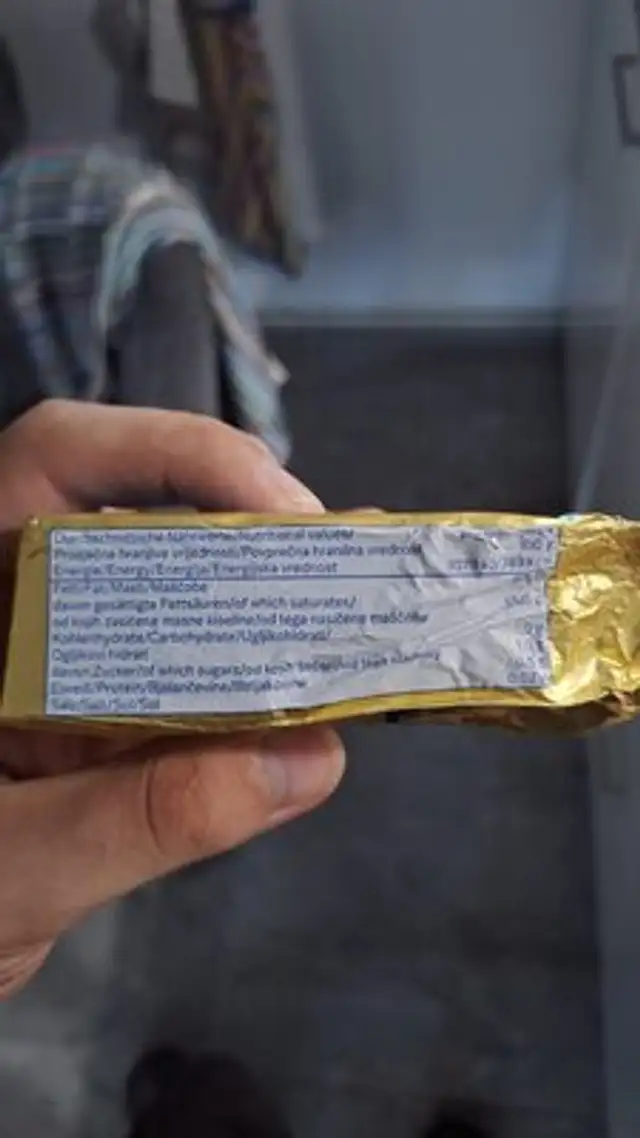 Maslac nutrition facts table