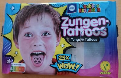Knabber Esspapier Zungen Tattoos