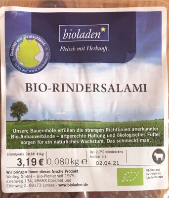 Bio-Rindersalami