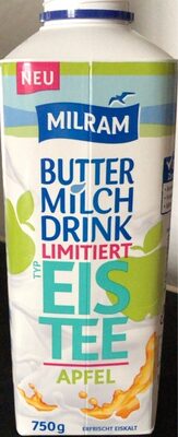 Butter Milch Drink Eistee Apfel front packaging