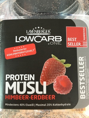 Protein muesli himbeer erdbeer