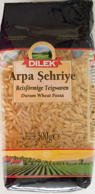 Pate de ble dure sous forme de riz