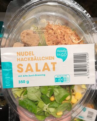 Nudel Hackbällchen Salat front packaging
