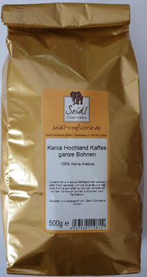 Kenia Hochland Kaffee ganze Bohnen front packaging