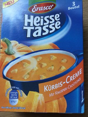 Heiße Tasse Kürbis-Creme