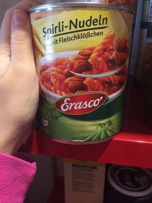 Spirli-Nudeln mit Fleischklößchen front packaging