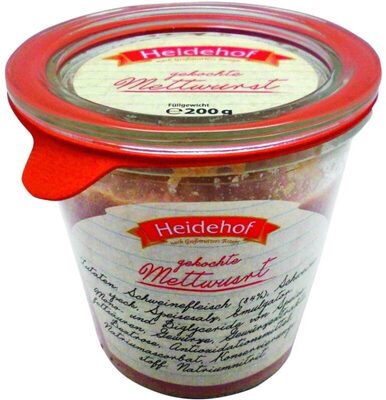 gekochte Mettwurst im Glas