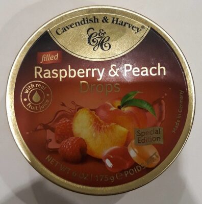 Raspberry & peach drops