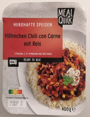 Hähnchen Chili con Carne mit Reis