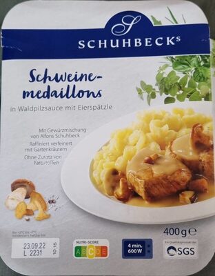 Schweinemedaillons in Waldpilzsauce mit Eierspätzle