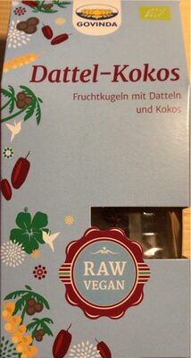Dattel-Kokos Fruchtkugeln front packaging