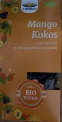 Mango Kokos Fruchtkonfekt front packaging