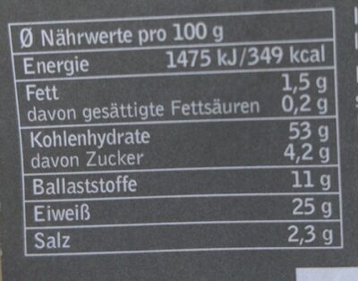 Roter Linsentopf nutrition facts table