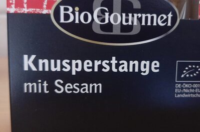 Knusperstange mit Sesam front packaging