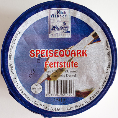 Speisequark Fettstufe front packaging