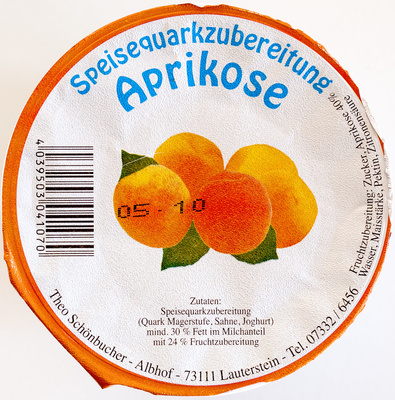 Speisequarkzubereitung Aprikose front packaging