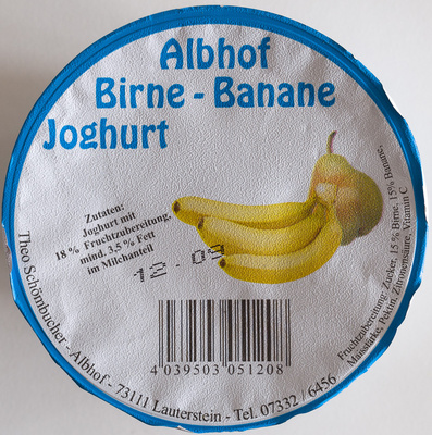 Birne-Banane Joghurt